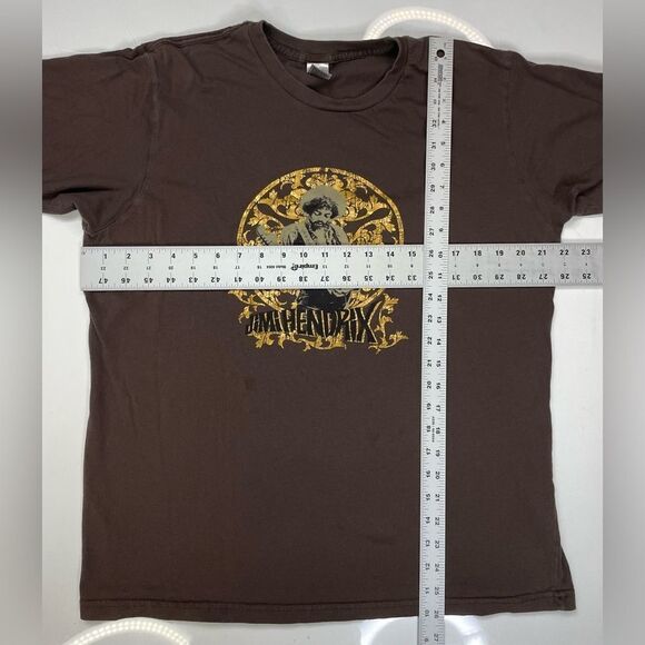 Jimi Hendrix Graphic T-shirt Women Large Brown Short Sleeve Music - Picture 7 of 7